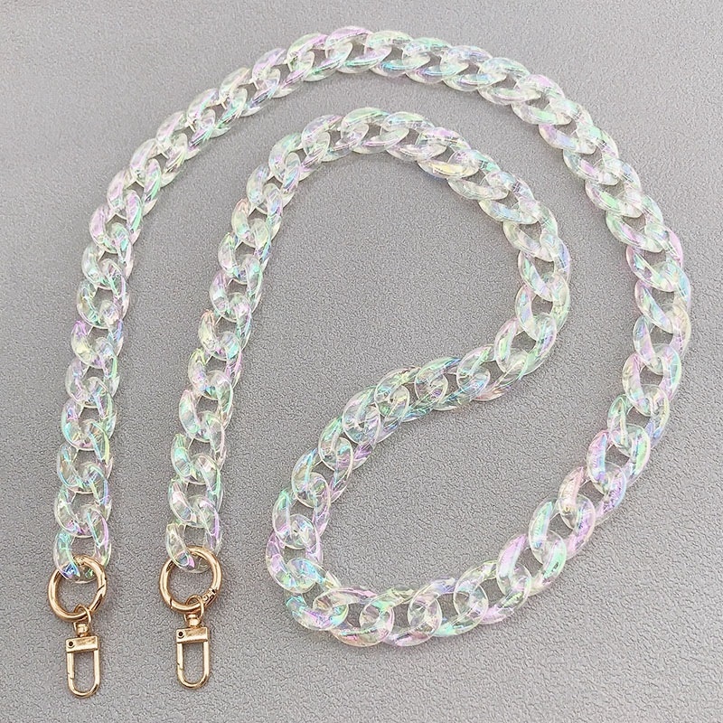Yilian Jewelry New Color Acrylic Phone Handmade Bag Weaving with Diagonal Cross Chain