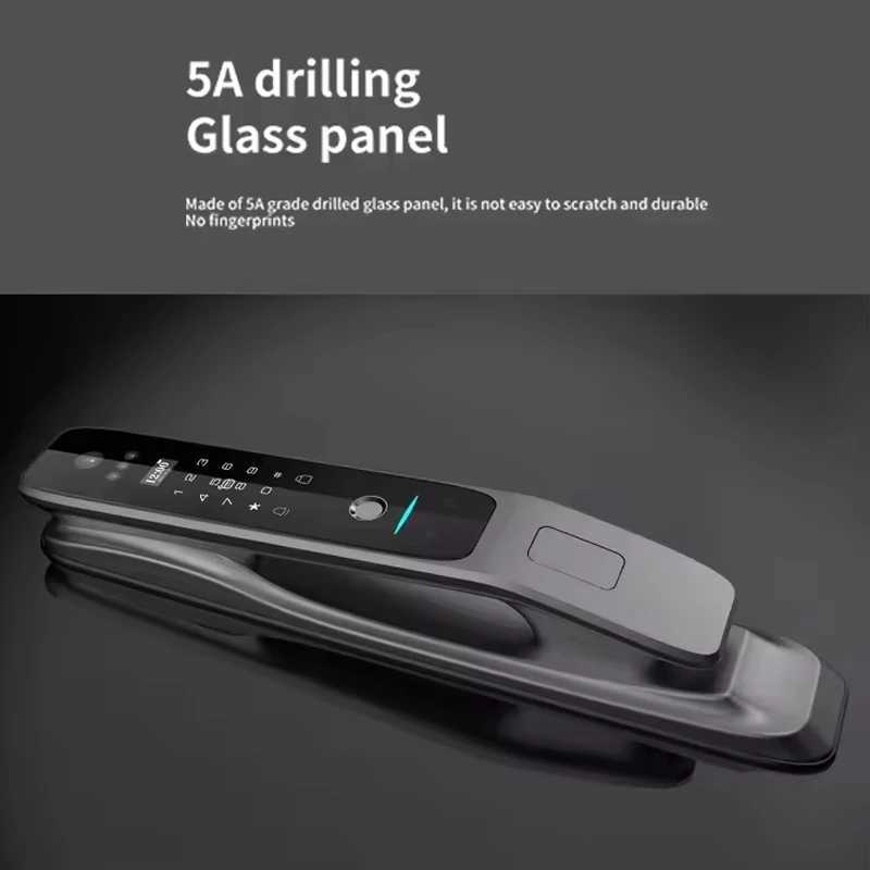 HX5 Smart Door Lock 3D Facial Recognition Smart Home Door Lock WiFi Digital Electronic Lock WiFi Camera Rfid Card CL240907