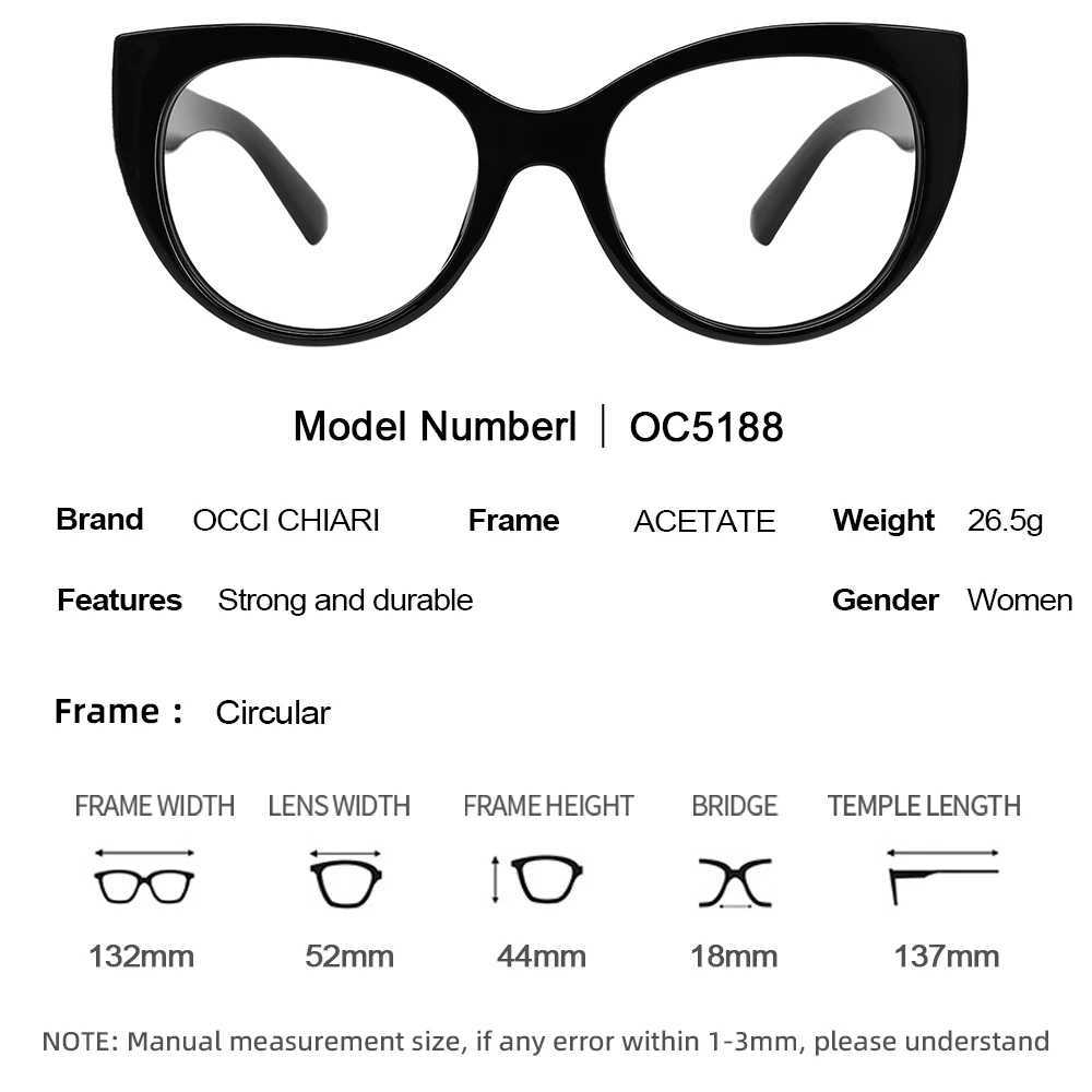 OCCI CHIARI Fashion Cat Eye Reading Glasses Female Designer Reader Elderly Glasses Comfortable Reading Magnifying Glasses 1 W240906
