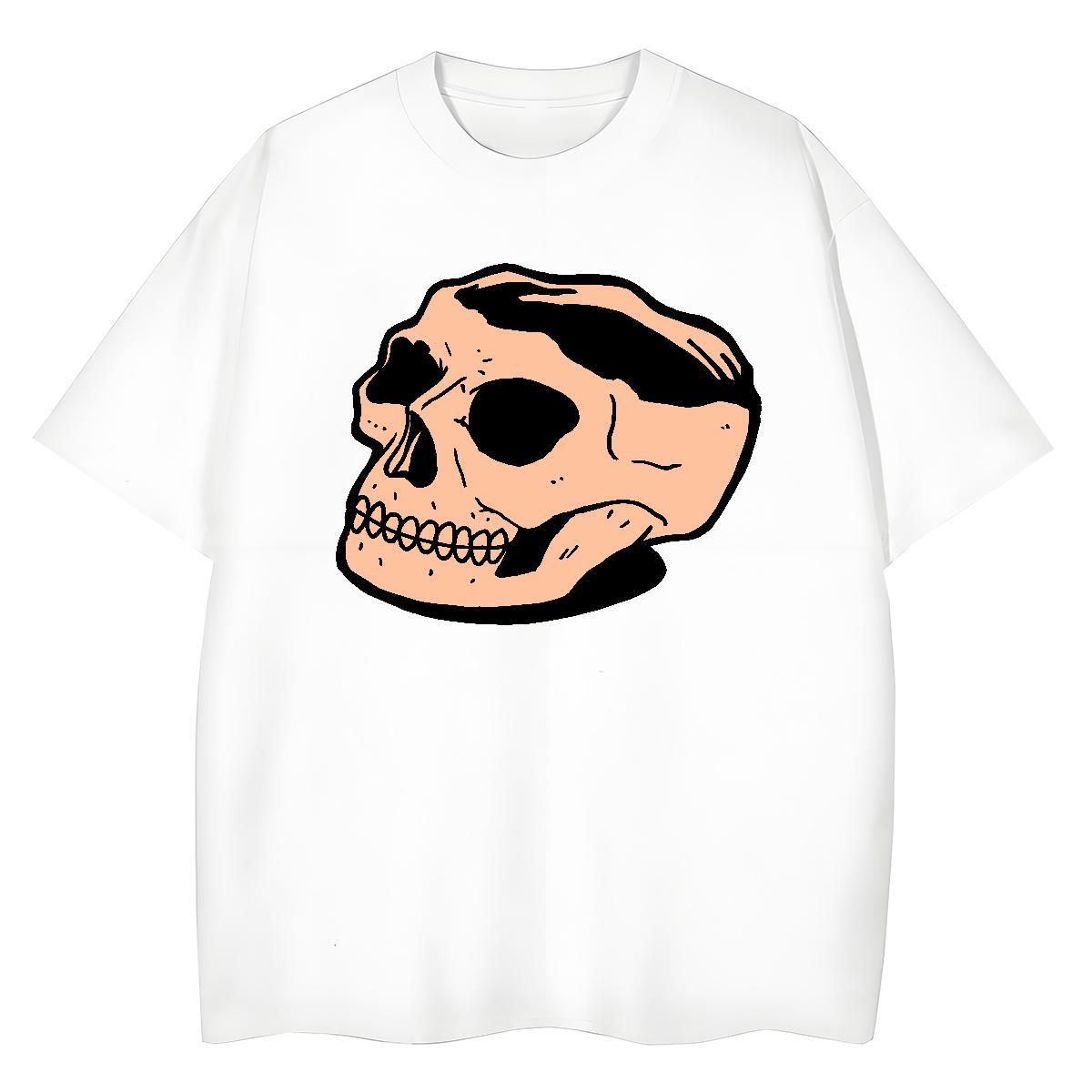 TOP Quality T Shirt For Woman 100% Cotton 230g Short Sleeve O-Neck Outdoor skull Lady T shirt Free Shipping DIY Logo Tops Tees