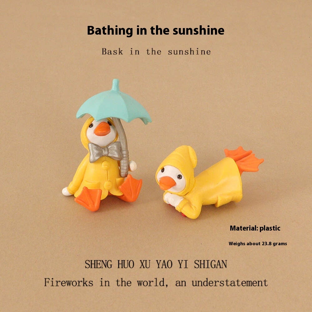 Cute Little Duck Design Backpack - Unique Plastic Artwork Ideal for Vehicle Accessories