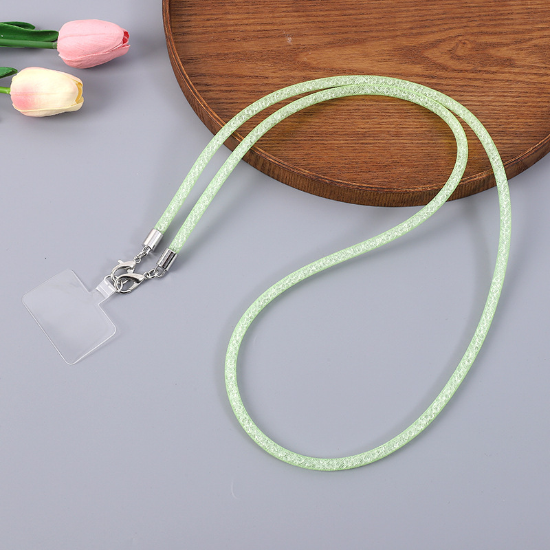 New universal mobile long mesh rope, crossbody chain, creative crystal lanyard, phone case, pendant chain
