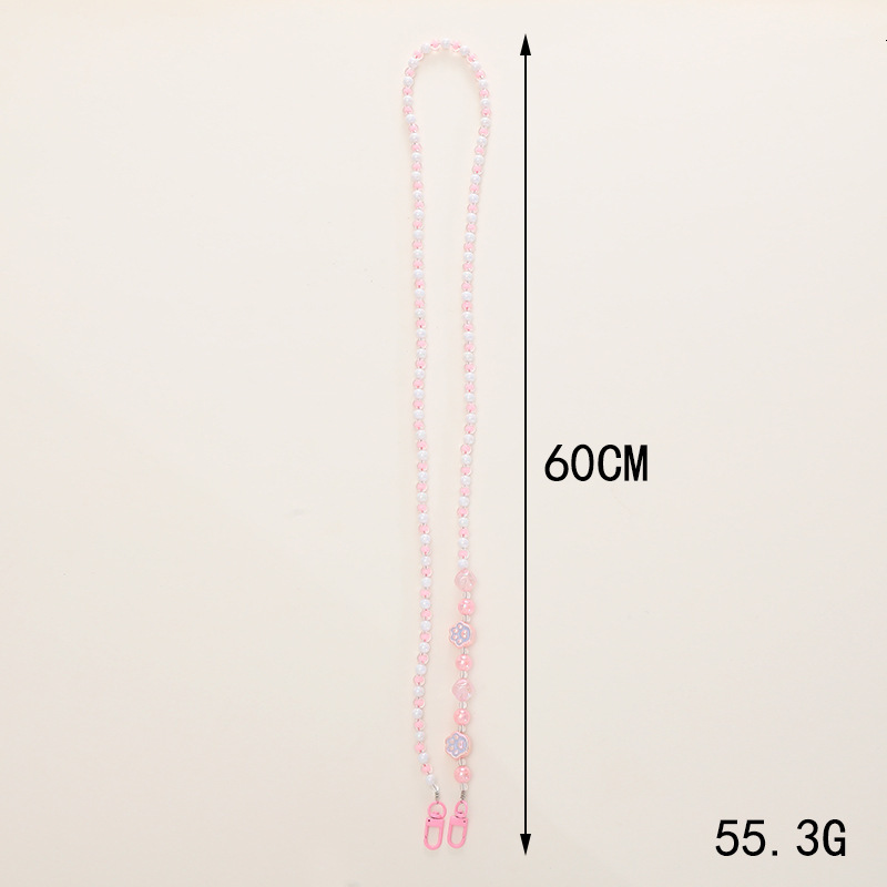 Beaded pearl cat claw crossbody mobile phone hanging rope, bag, chain, pendant, women's gift
