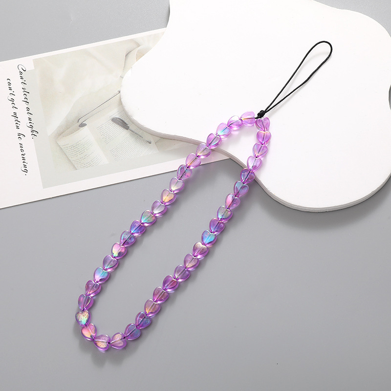 Mermaid Ji Love Beaded Chain Case Hanging Pendant Drop and Anti Loss Phone Rope Female
