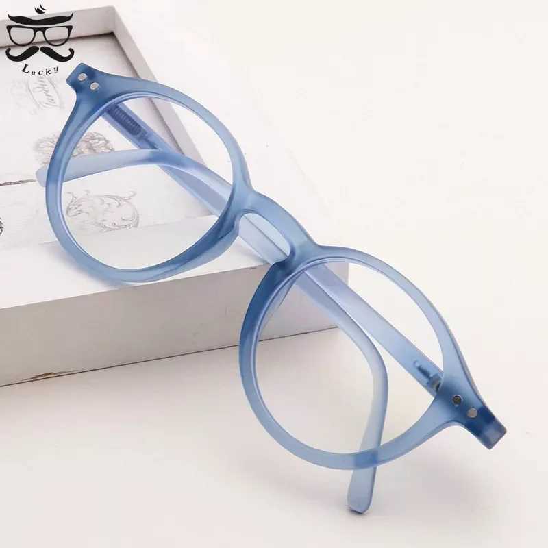 Fashionable childrens anti blue light glasses retro round frame for boys and girls computer glasses protective glasses regular glasses W240906