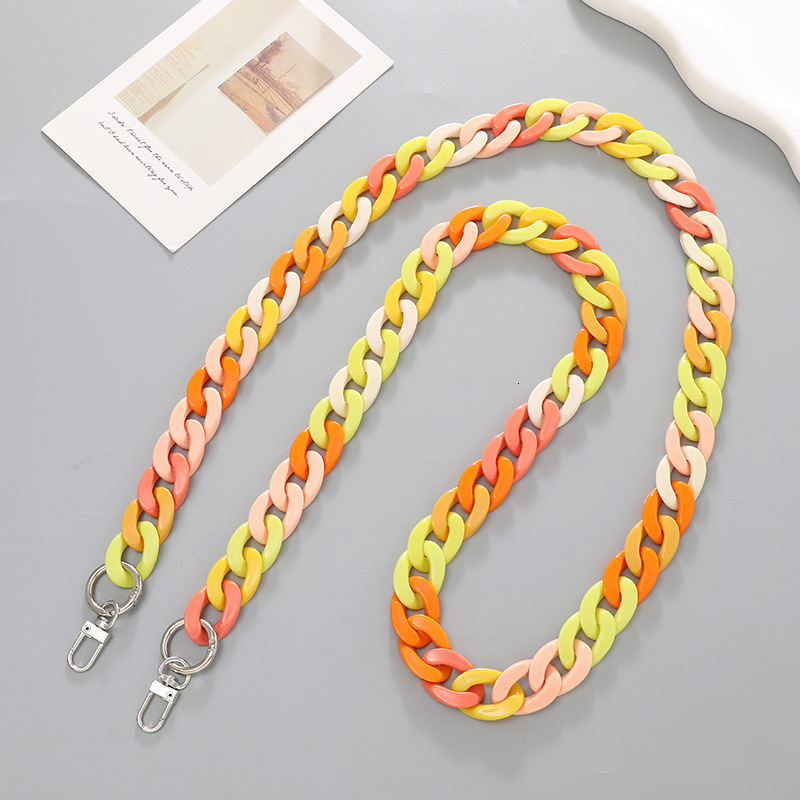 Yilian Jewelry New 21mm High Brightness Acrylic Bag Phone Case Hanging Pendant Single Cross Shoulder Chain