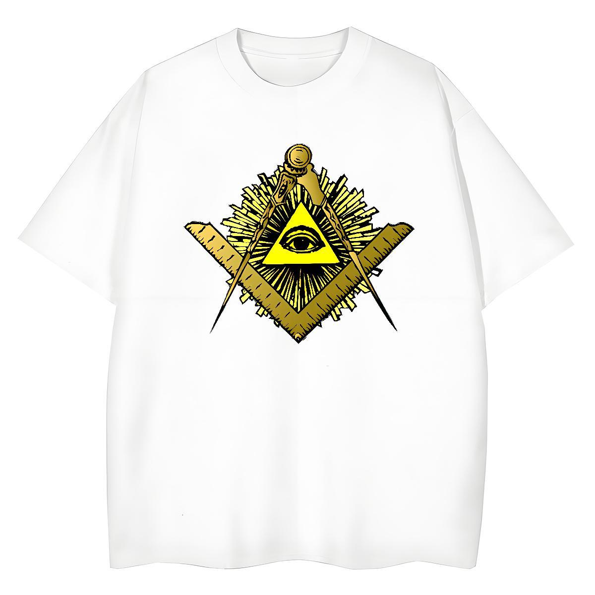 Factory Direct Women T Shirts 230g Cotton Breathable Soft Daily Outfit eye of the devil Unisex Tshirts Loose Oversized L-4XL Top Tees
