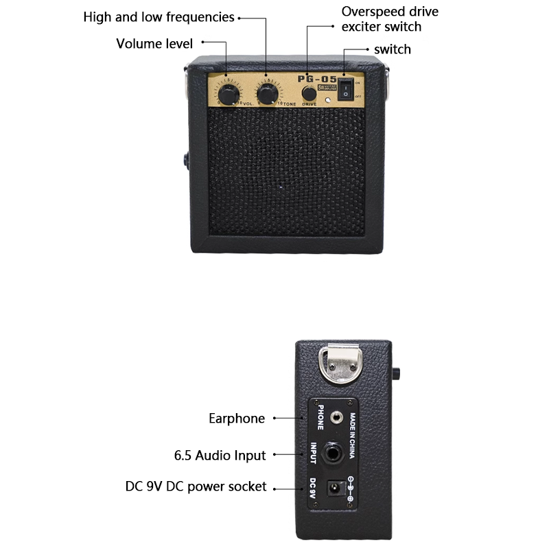 Portable Speakers PG 05 5W High-power Bluetooth Speakers Portable Outdoor Stereo Surround Sound Music Center with Boombox