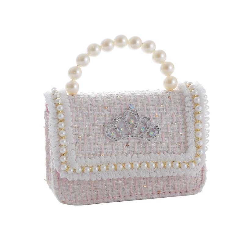 Childrens mini handbag cute princess cross body bag girls little crown wallet clutch bag toddler wallet and handbag gift W240906