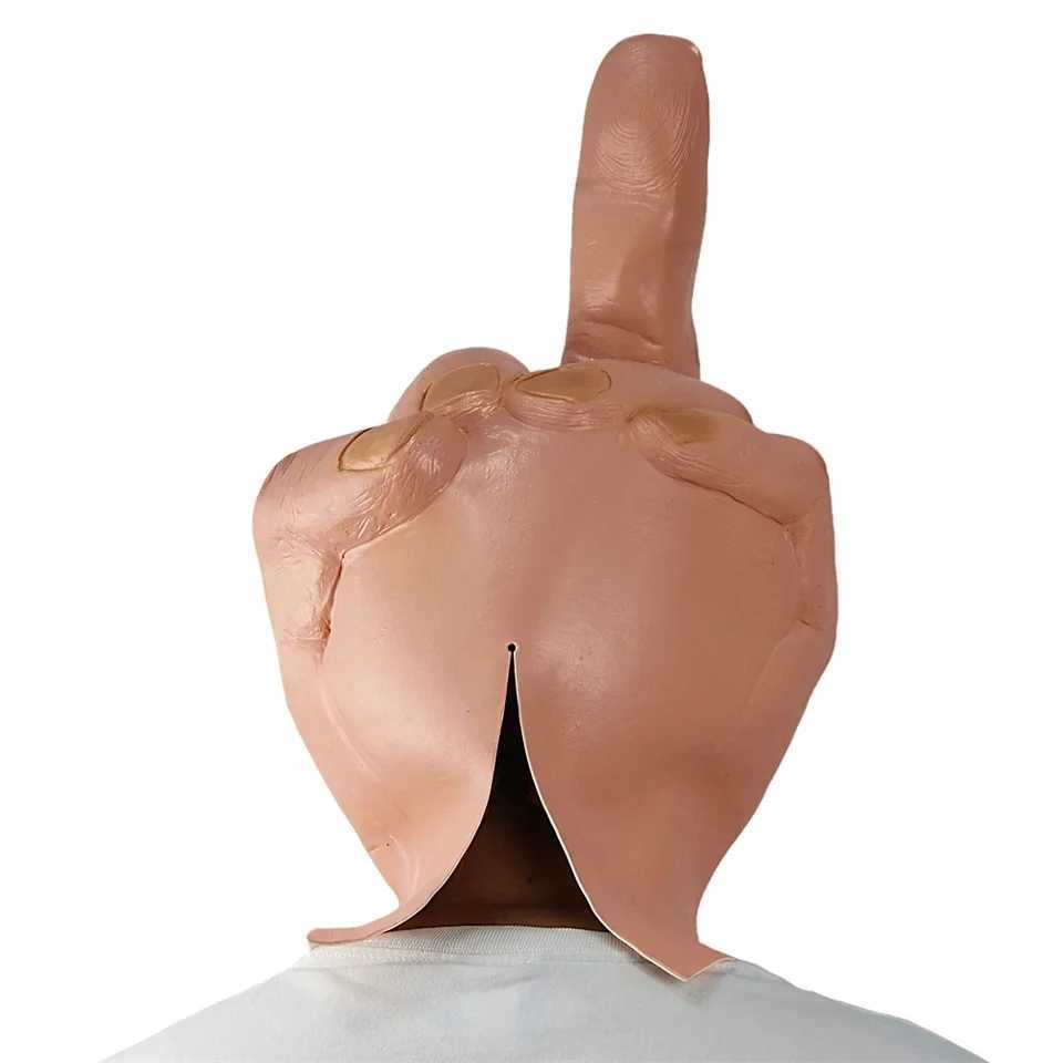 Middle Finger Mask Halloween Creative Disdain Finger Decoration Fun Finger Props Realistic Cosplay Finger Mask Gift Utensils M240906