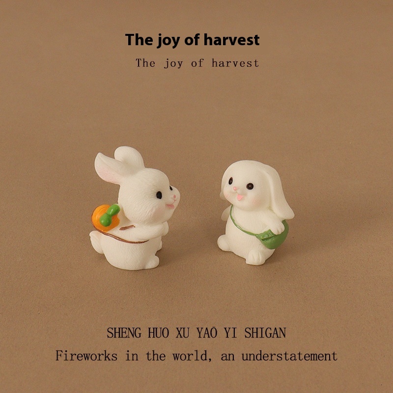 Adorable Miniature Butterfly and Rabbit Resin Sculptures for Unique Home and Car Decorating Ideas