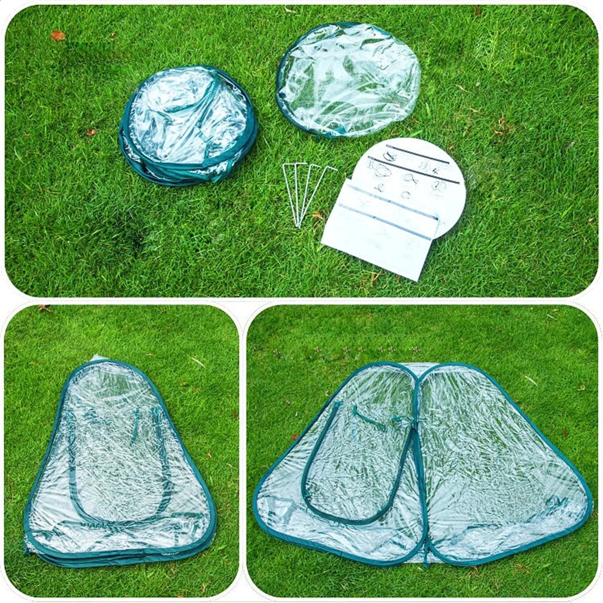 Mini popup greenhouse tent PVC folding transparent plant shelter portable garden flowers juicy vegetables and fruits warm room 240906