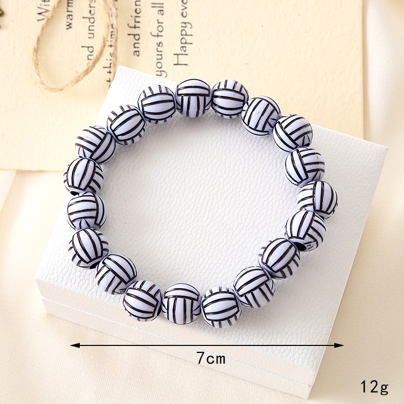 Acrylic Ball Bead Creative Versatile Basketball Football Fan Support Bracelet
