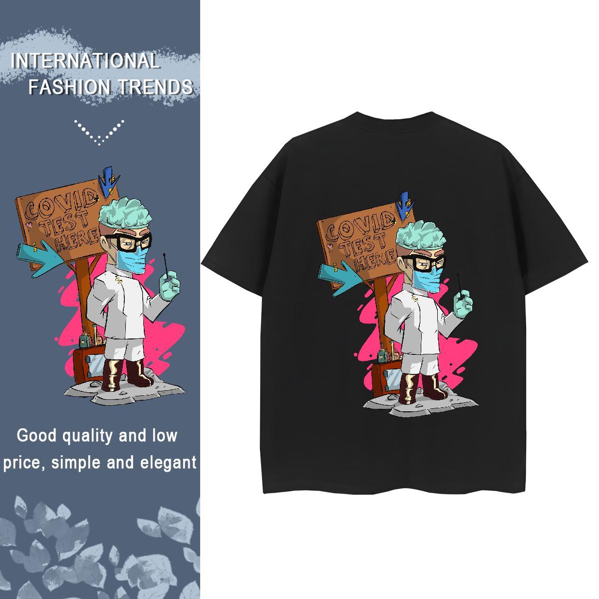 2024 DIY Woman T Shirts 230g 100% Cotton O-Neck Short Sleeve Casual Daily Wear portrait Women Tees Loose fit Plus Size Custom Top Shirts