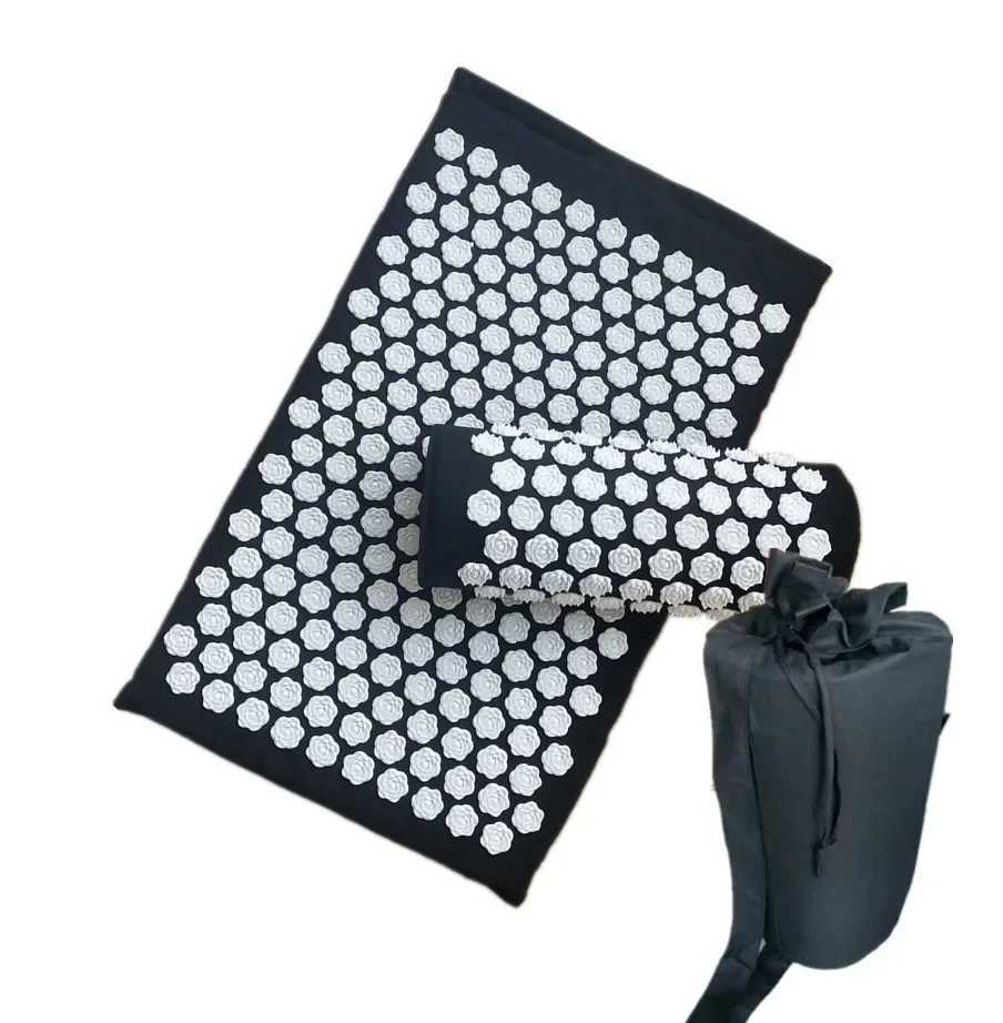 Acupuncture Lotus Acne Massage Yoga Mat Carpet and Pillow Massage Acupuncture Yoga Mat W240906