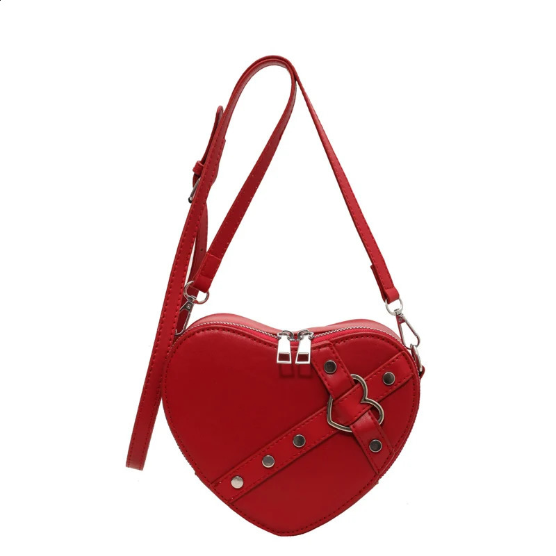 Y2K Womens Crossbody Bags For Women Punk Leather Shoulder Female Rivet Purses Fashion Handbags 240906