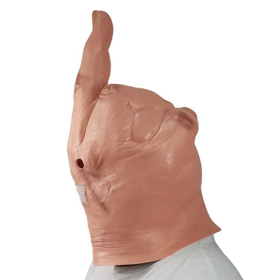 Middle Finger Mask Halloween Creative Disdain Finger Decoration Fun Finger Props Realistic Cosplay Finger Mask Gift Utensils M240906