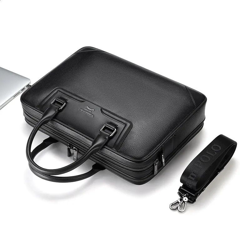 Mens suitcase fashionable shoulder bag large capacity file 240906