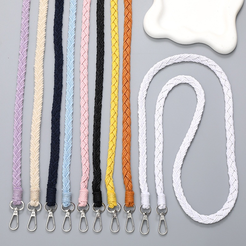 Yilian's new Korean version hand woven rope crossbody phone case hanging pendant simple and versatile shoulder strap anti loss chain