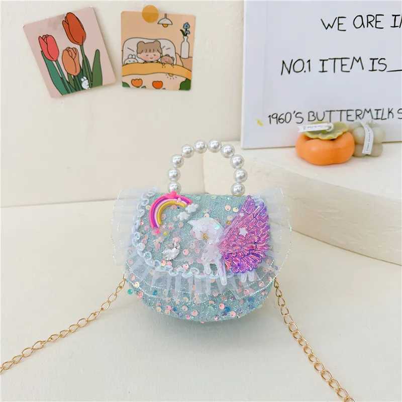 Princess bag childrens wallet and handbag butterfly bag fashionable candy cross body bag female mother and childrens bag W240906