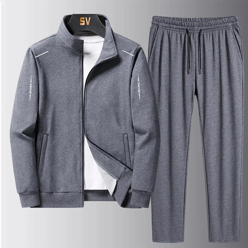 3-piece mens track and field suit autumn and winter jogging suit sportswear hooded jacket sports pants mens clothing 240907
