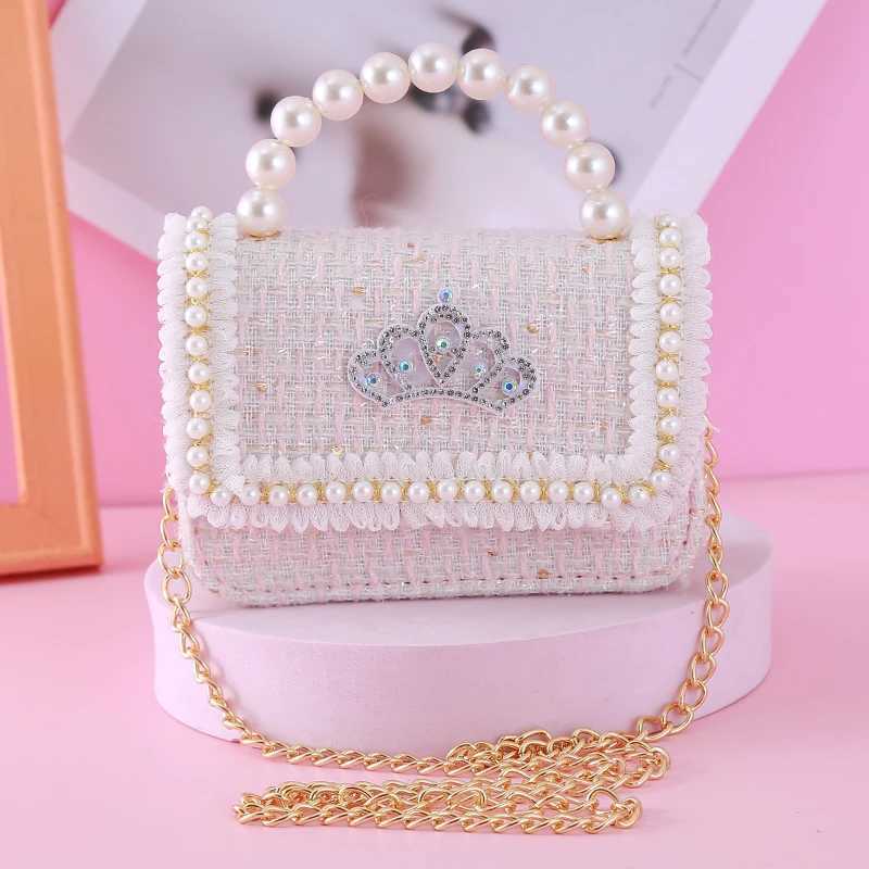 Childrens mini handbag cute princess cross body bag girls little crown wallet clutch bag toddler wallet and handbag gift W240906