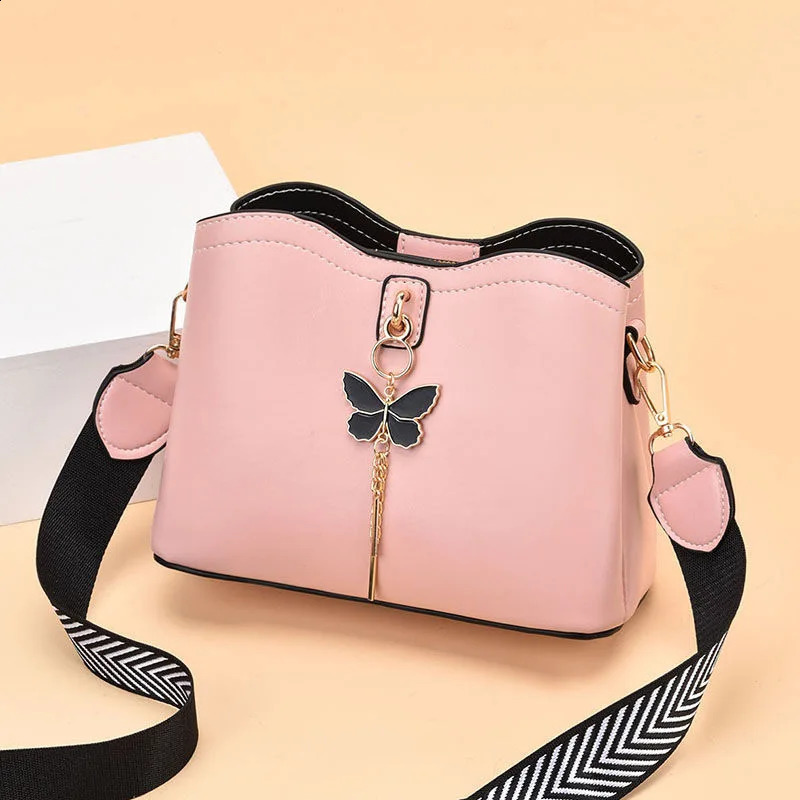 Womens Fashion High Quality Casual Handbag er PU Leather Messenger Bag Womens Ten Font Womens Handbag 240904
