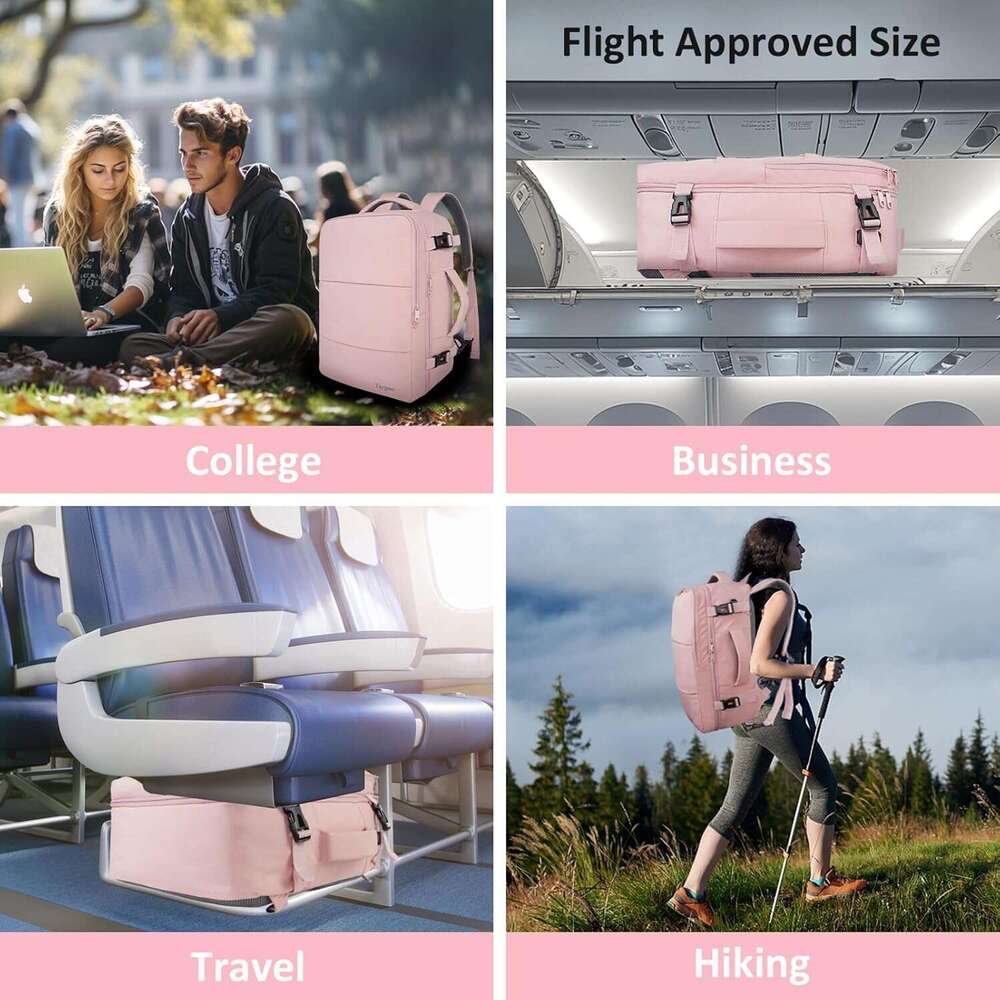 AMZZ Ladies' Travel Portable With USB Charging Port And Shoe Bag, TSA 15.6-Inch Laptop Backpack Approved Flight, University Nurse Bag Casual Back