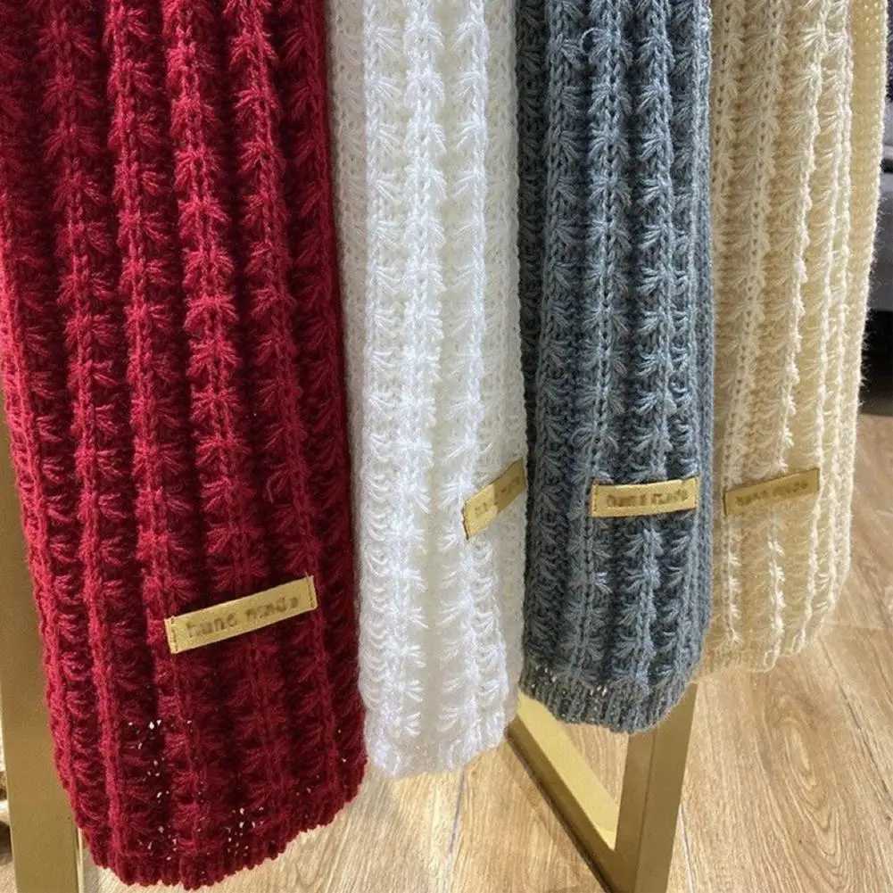 Long warm neck scarf Japanese knitted winter scarf suitable for warm and windproof thick neck packaging comfortable warm and elastic X2410171