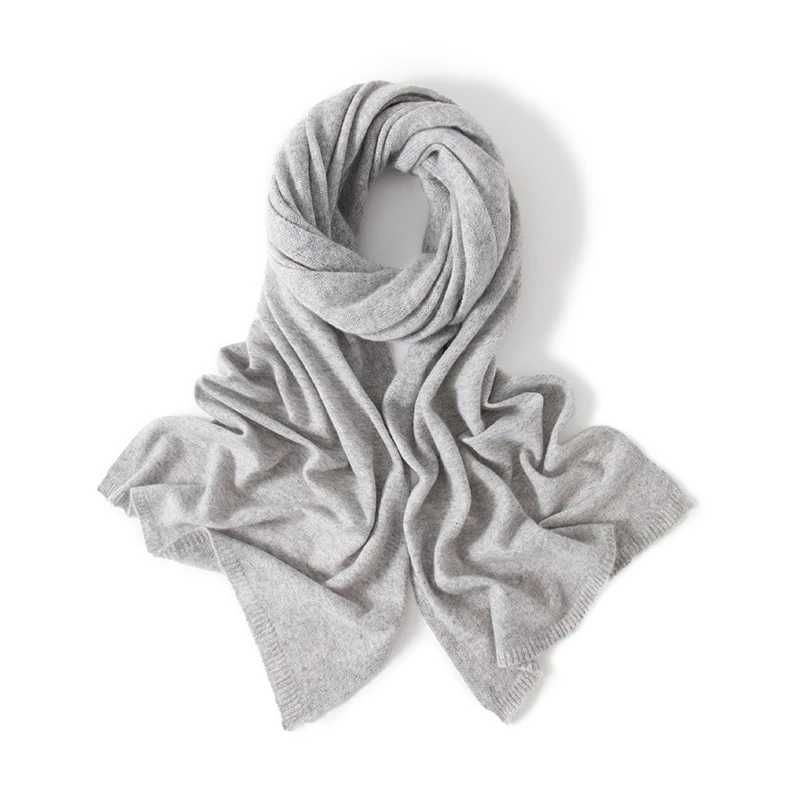 New 100% cashmere 180 * 45 knitted scarf soft solid color scarf for men and women in autumn and winter X2410171