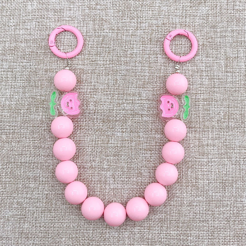 Yilian's new acrylic candy colored drip oil hand-held DIY jewelry accessories, handmade bead anti loss chain