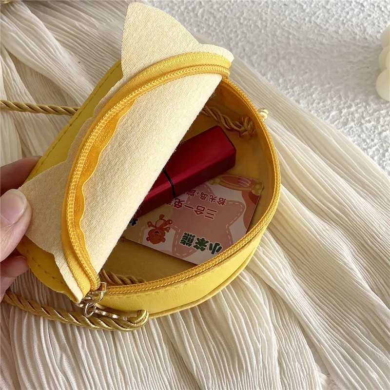 PU leather single shoulder horizontal bag cartoon cute animal childrens mini handbag baby girl childrens coin wallet W240906