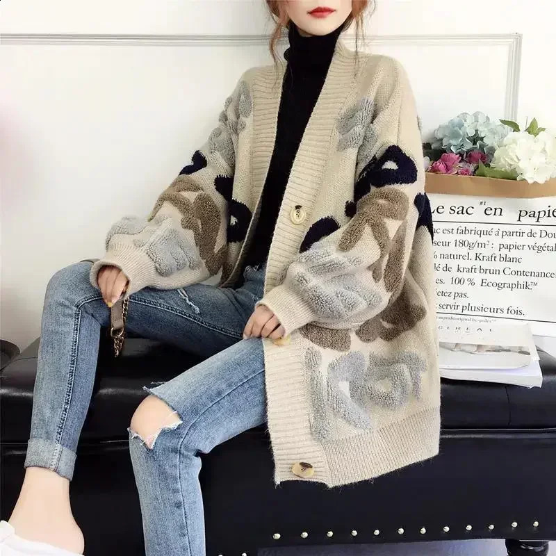 Womens Knitted Top Red Open Fleece Sweater Anime Pants Y2k Retro Korean Fashion Cashmere Style Trend Korea 240906