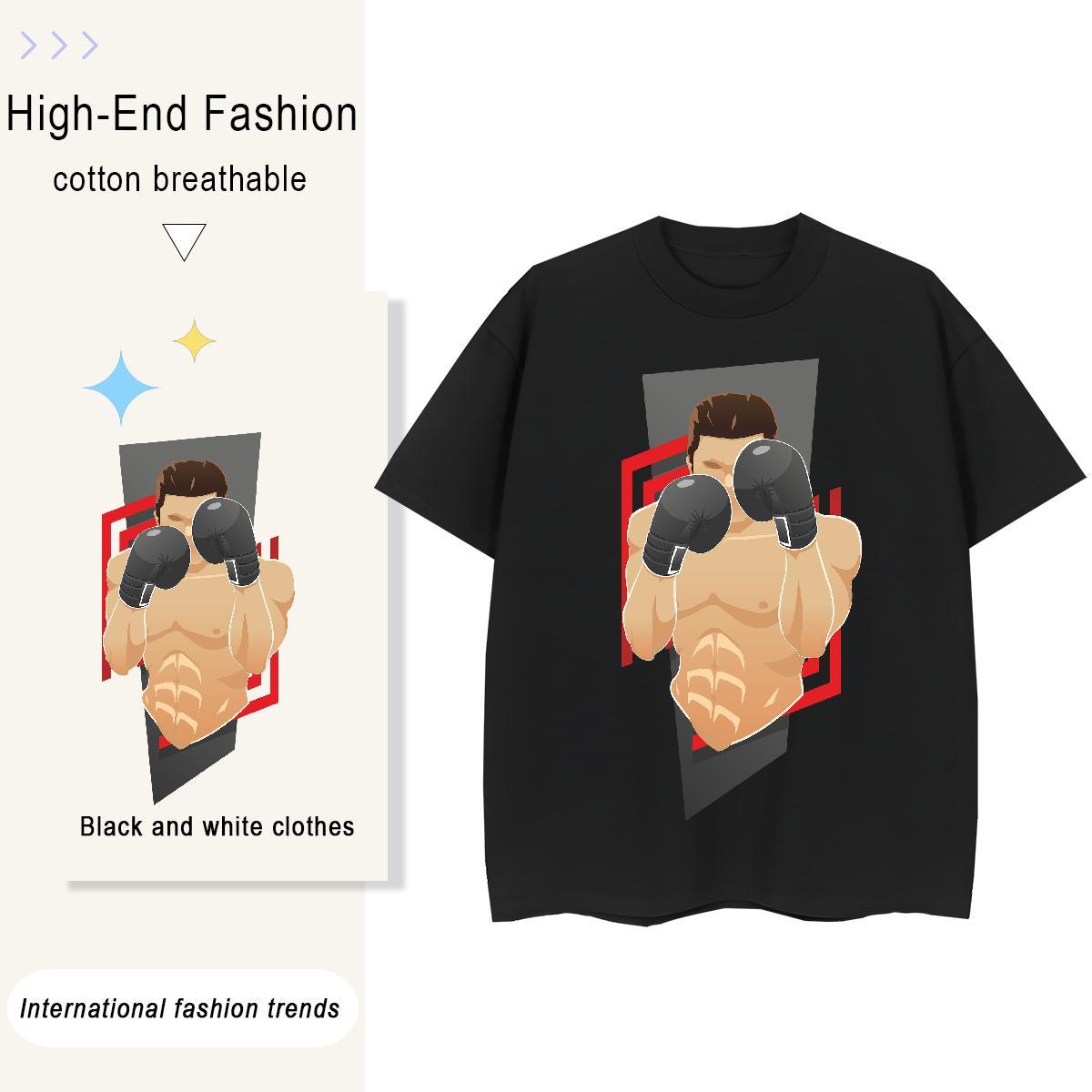 TOP Quality Women T Shirts 100% Cotton 230g Breathable Home Outdoor portrait Womens Tshirts Unisex Customized Top Shirts