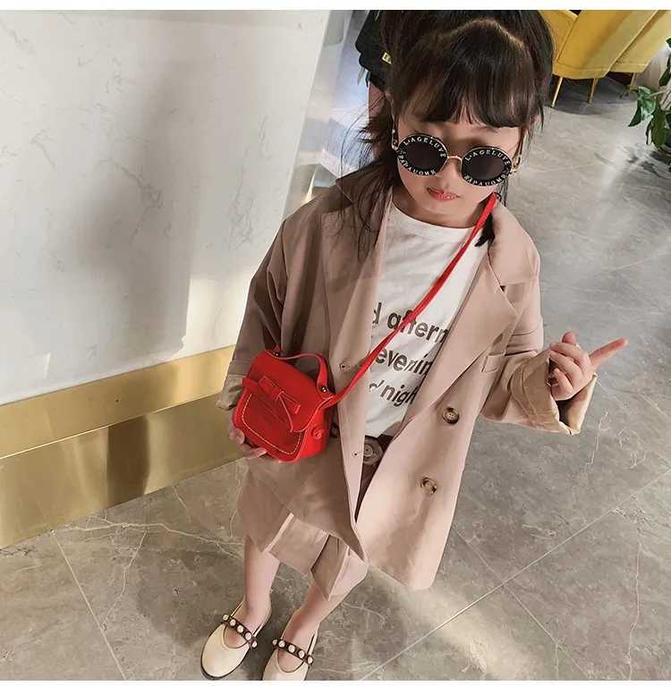 2021 Childrens Bow Cross Bag Fashion Cute Girl Mini Coin Wallet Fashion Pu Leather Handbag W240906