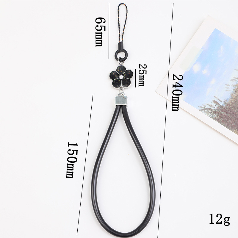Yilian new plastic silicone tube gold foil wristband short hanging rope anti fall phone chain gift for women