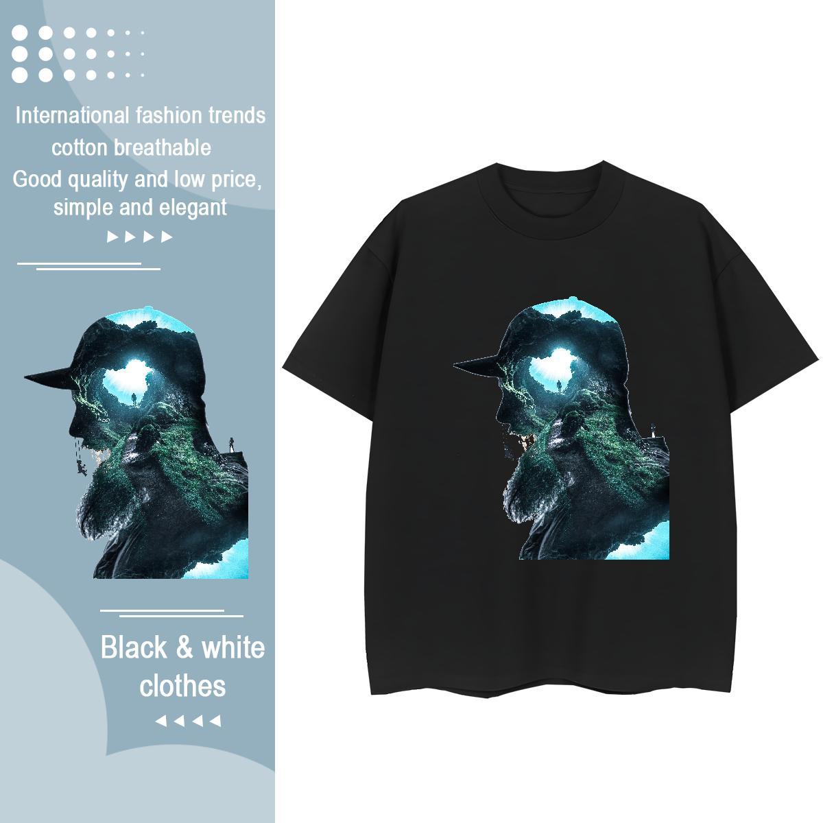 2024 DIY Woman T Shirts 230g 100% Cotton Comfortable Sport portrait Unisex Tshirts Designer Nice Customized Print Tee Shirt