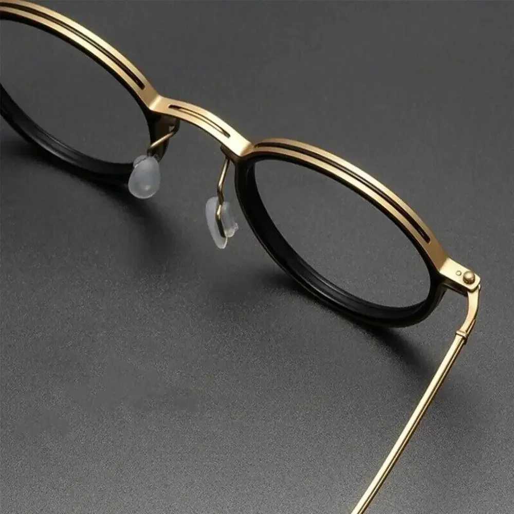 Retro round anti blue light glasses mens office computer goggles metal frame fashionable optics Myopia glasses reading glasses W240906