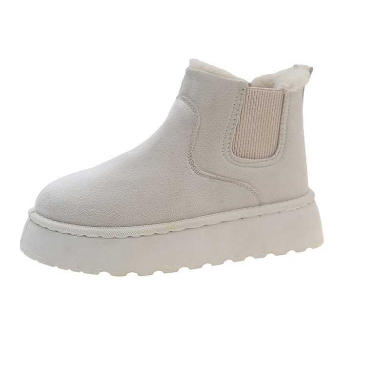 CMM Winter Korean Fashion Short Leg Student Bread Cotton Boots Thick Velvet Snow Boots for Women