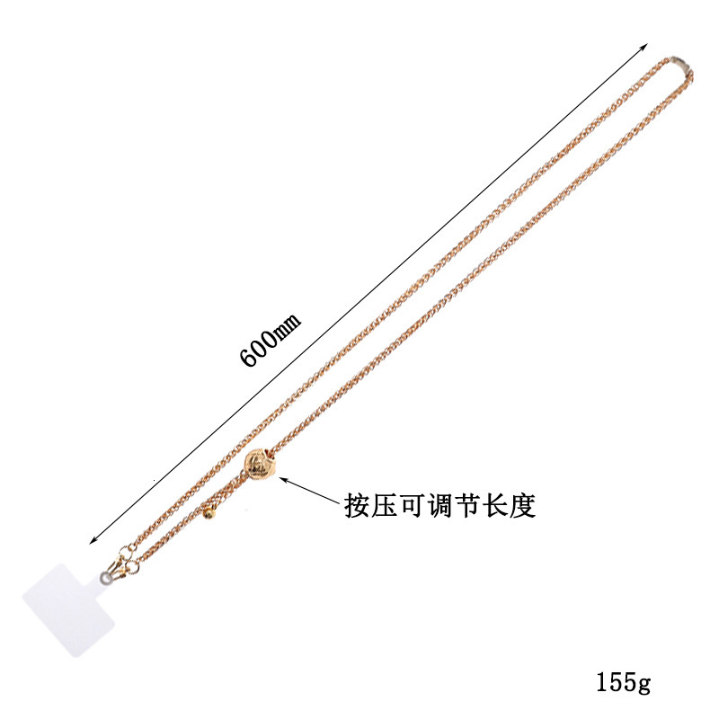 Yilian's new metal chain DIY jewelry with clip accessories, adjustable telescc diagonal cross mobile phone hanging rope