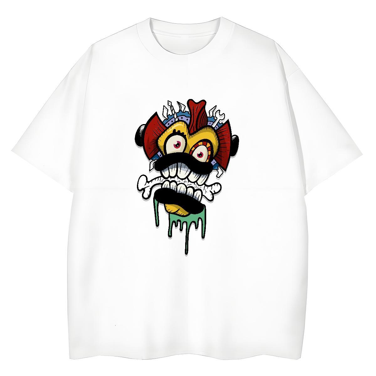 Custom Women T Shirts 230g Cotton O-Neck Short Sleeve Hip Hop skull Tshirt for Man Woman Female Customized Clothes Shirt