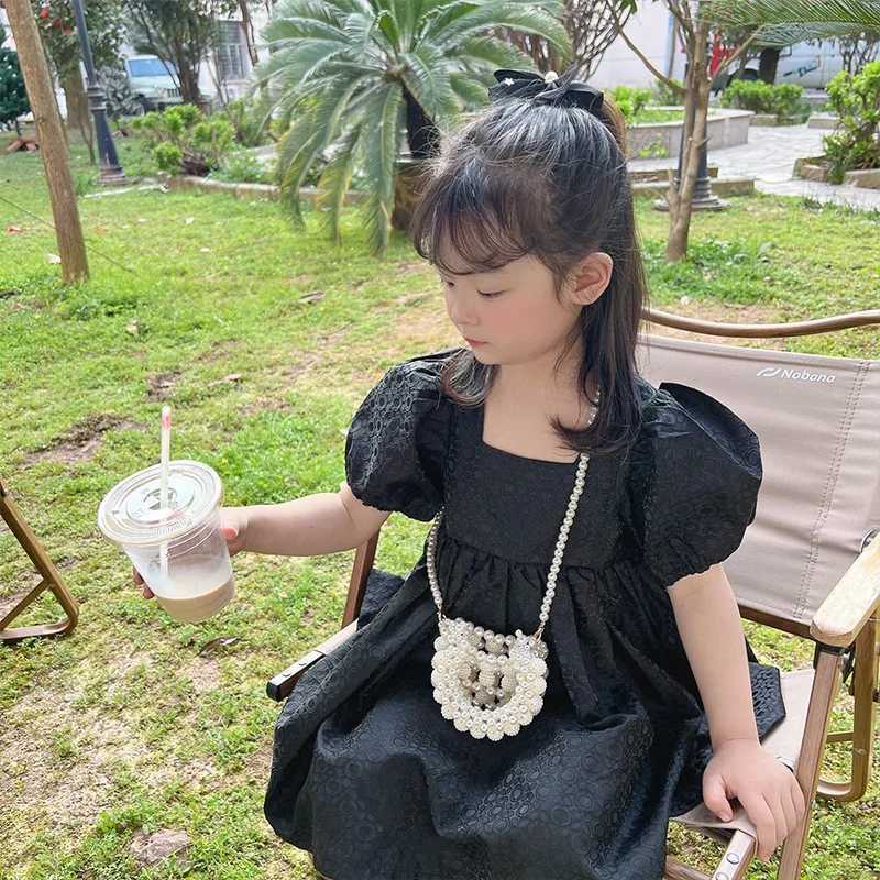 Childrens Mini Princess Cross Bag Baby Girl Cute Pearl Coin Bag Handbag Kawaii Childrens Wallet and Handbag Gifts W240906