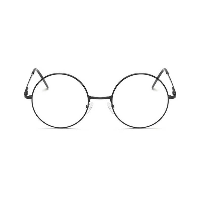 Literary Vintage Round Frame Myopia Glasses Diopter-1.0-1.5-2.0-2.5 3.0 3.5 4.0 Neutral Anti Radiation Low Beam Glasses W240906