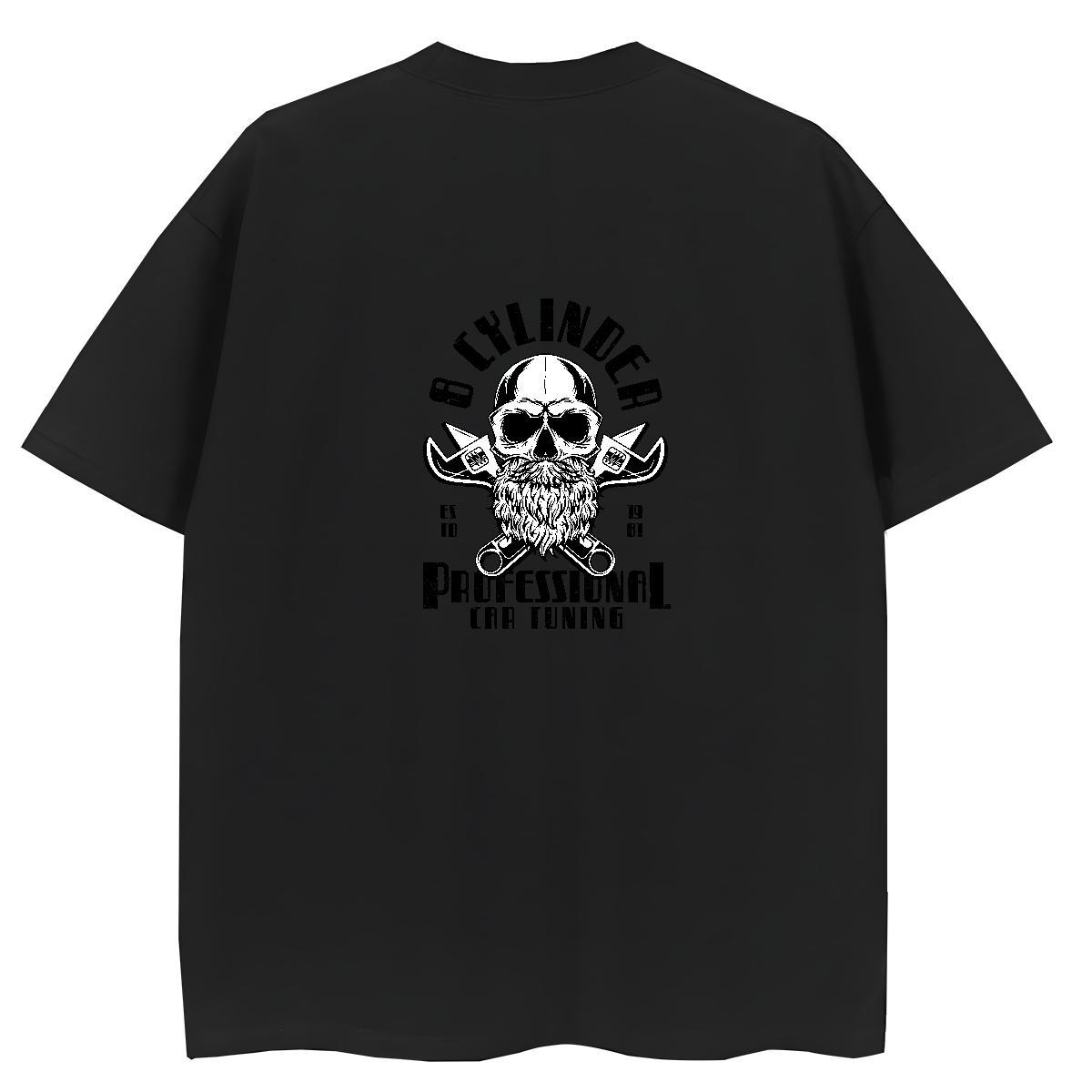 2024 DIY Womens T Shirts 230g Pure Cotton Crew Neck Hip Hop skull Woman Tshirt Free Shipping Anime Print Clothes Shirt