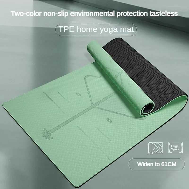 Zen Rhyme 6mm thick TPE anti slip and odorless professional fitness gym fitness exercise yoga mat suitable for beginners W240906
