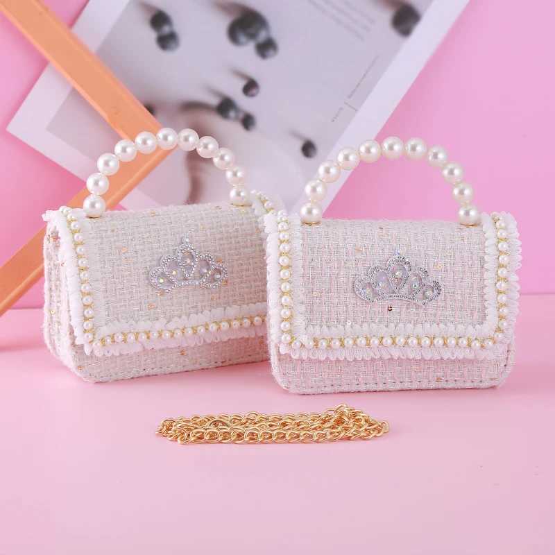 Childrens mini handbag cute princess cross body bag girls little crown wallet clutch bag toddler wallet and handbag gift W240906