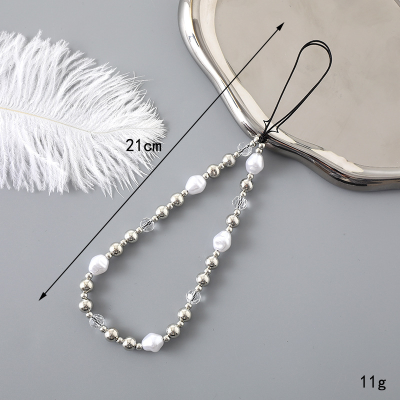 Yilian new trendy brand pearl short wrist strap phone case convenient fall and anti loss versatile chain