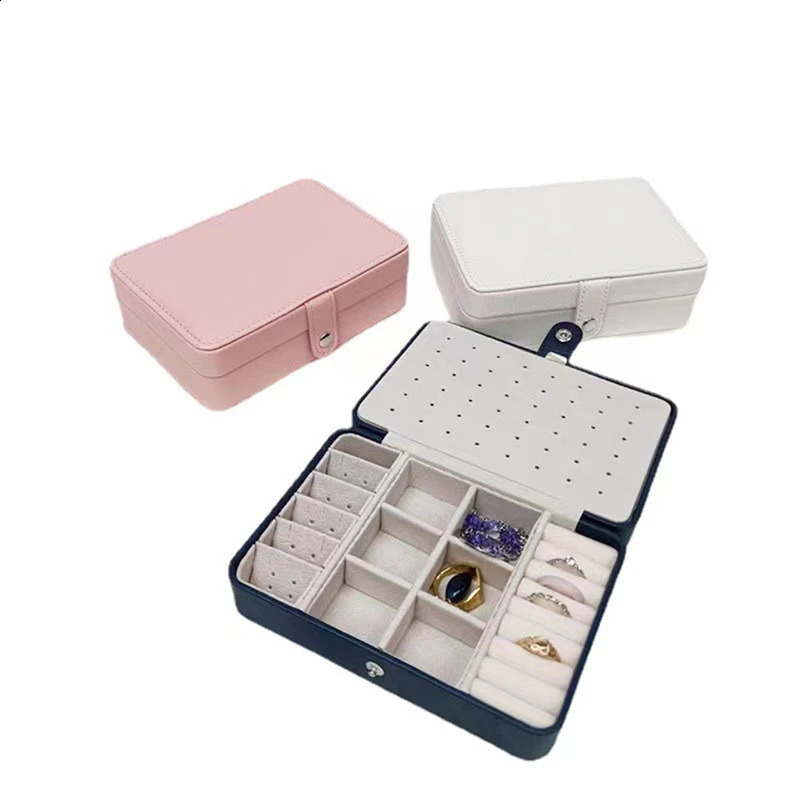 PT032,Korean version Simple Ins Style portable storage box 2024 high-end large capacity travel jewelry bag 240906