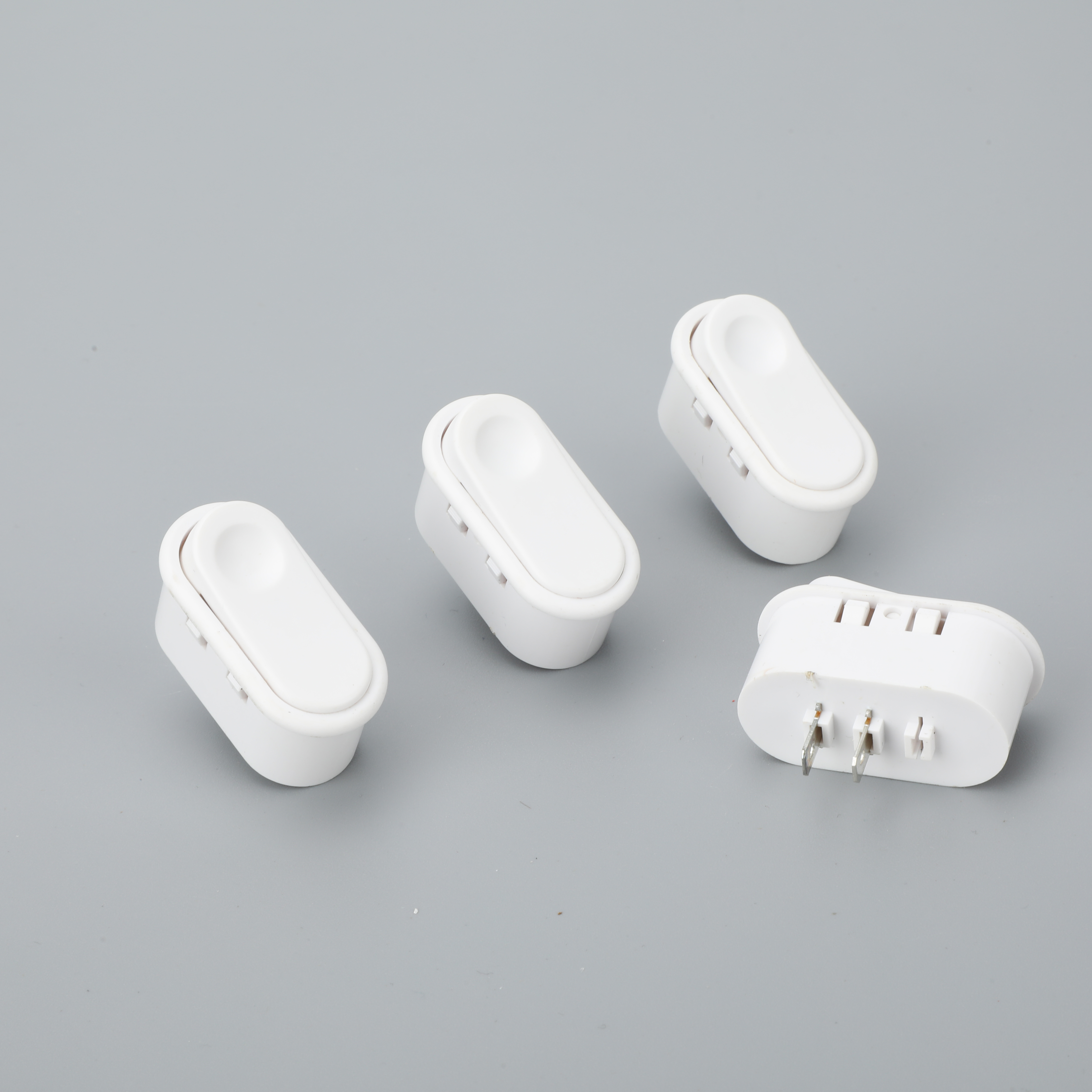 Hot Selling ABILKEEN Oval Shape No Illuminated ON-OFF Red Button Miniature Rocker Switch with 2 Pin Solder Terminal