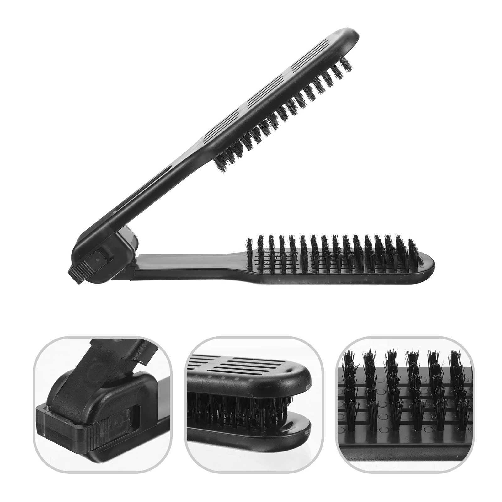 Hair Combs Clamp Straightening Straightener Pocket Double Sided Black Straighteners Hairdressing Styling ManXJ241016